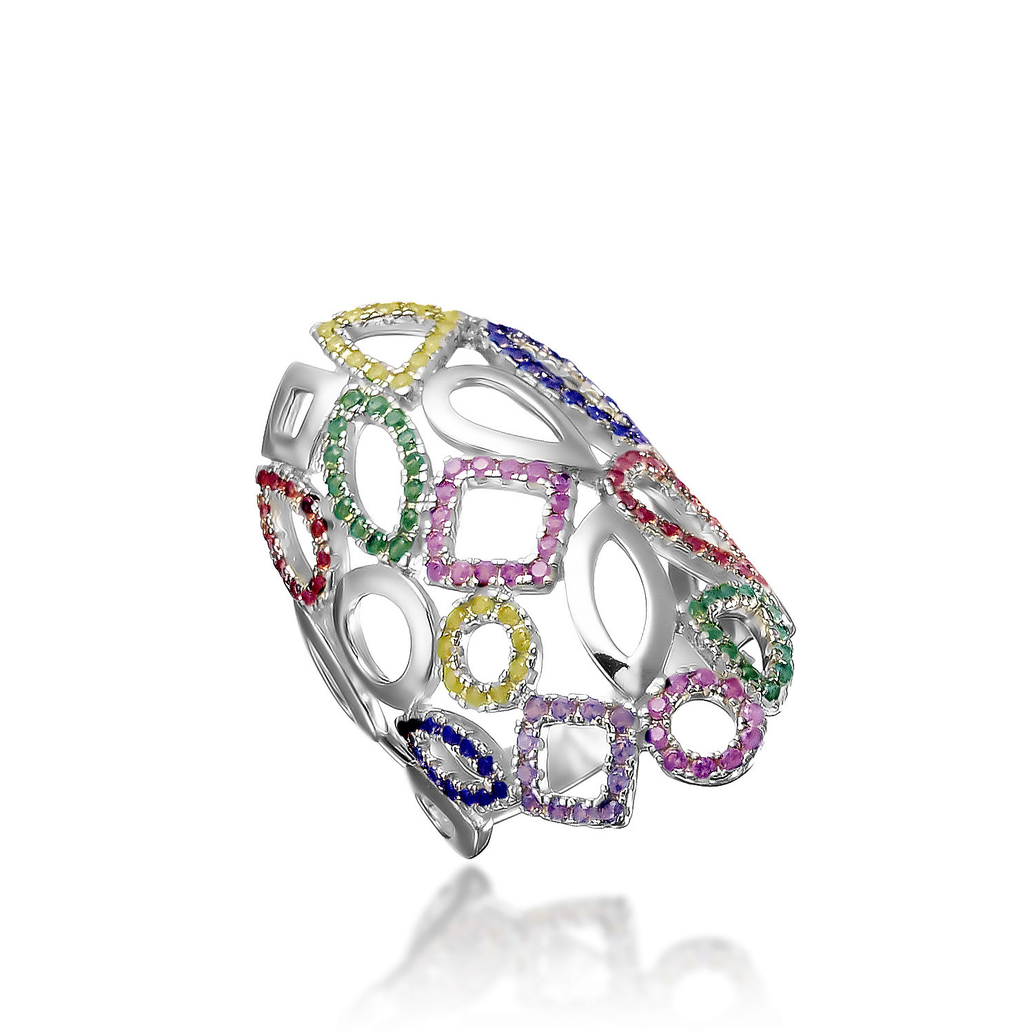 Кольцо Геометрия Серебро 925, артикул 1.1858р/м