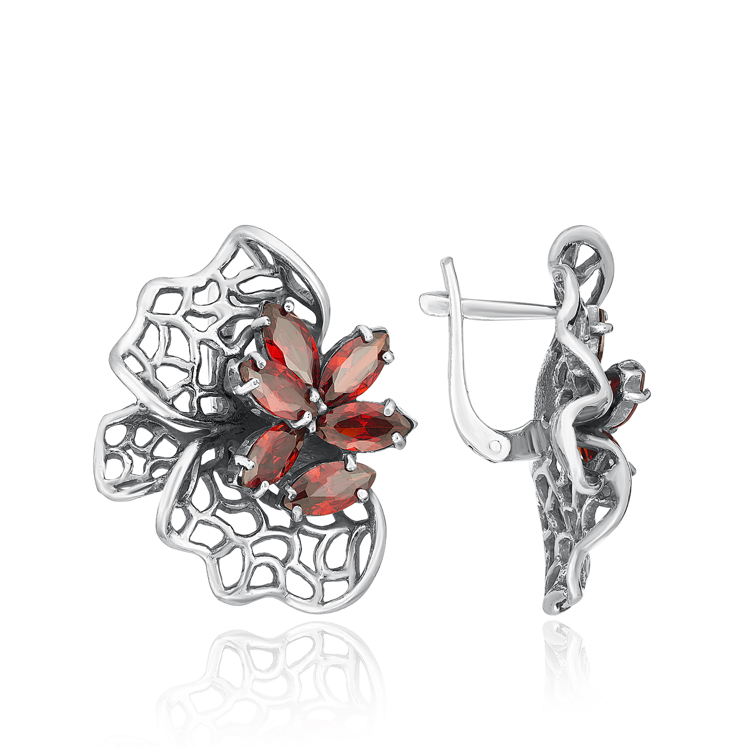 Серьги Тюдор Серебро 925, артикул 1.20033