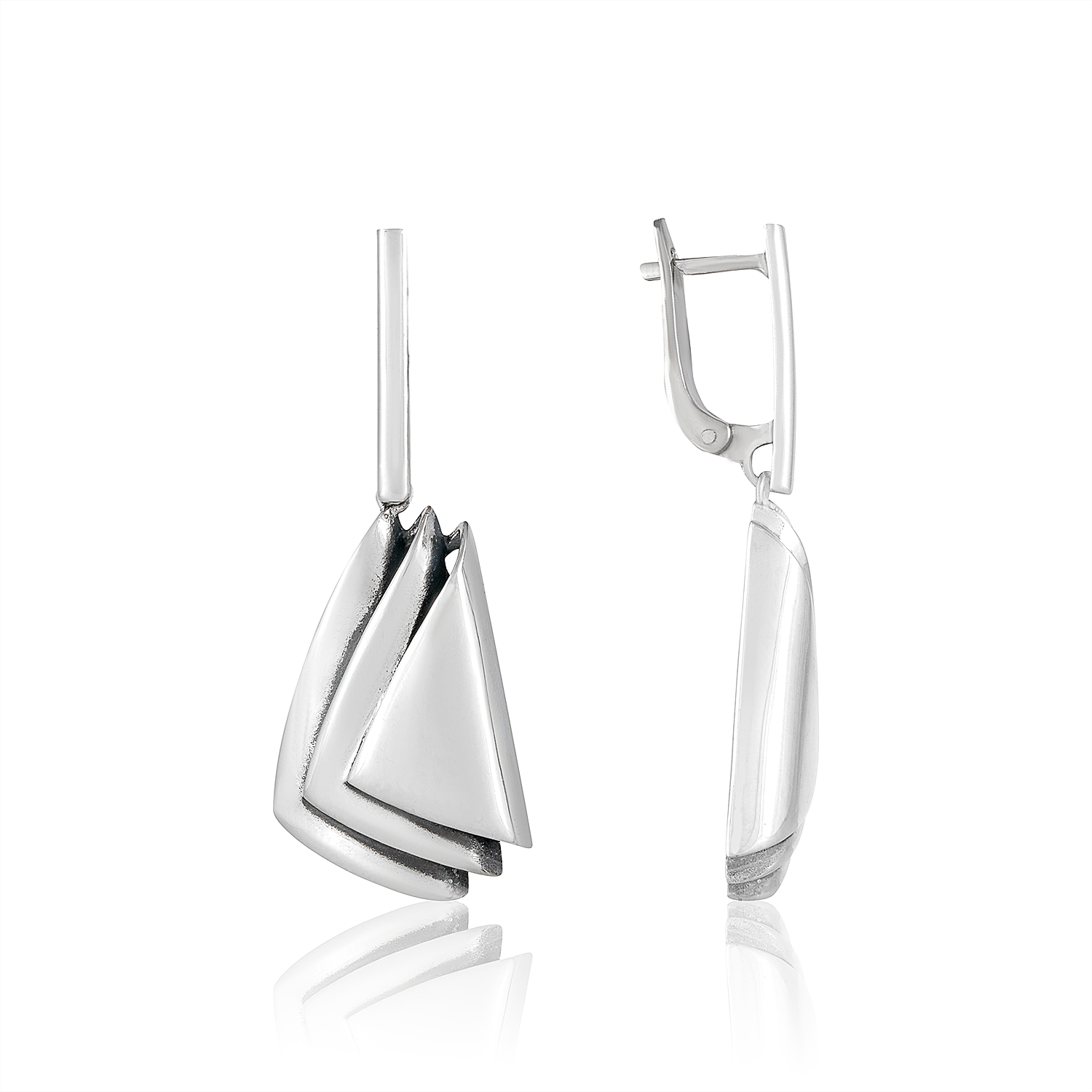 Серьги Гладь Серебро 925, артикул 1.20103/1