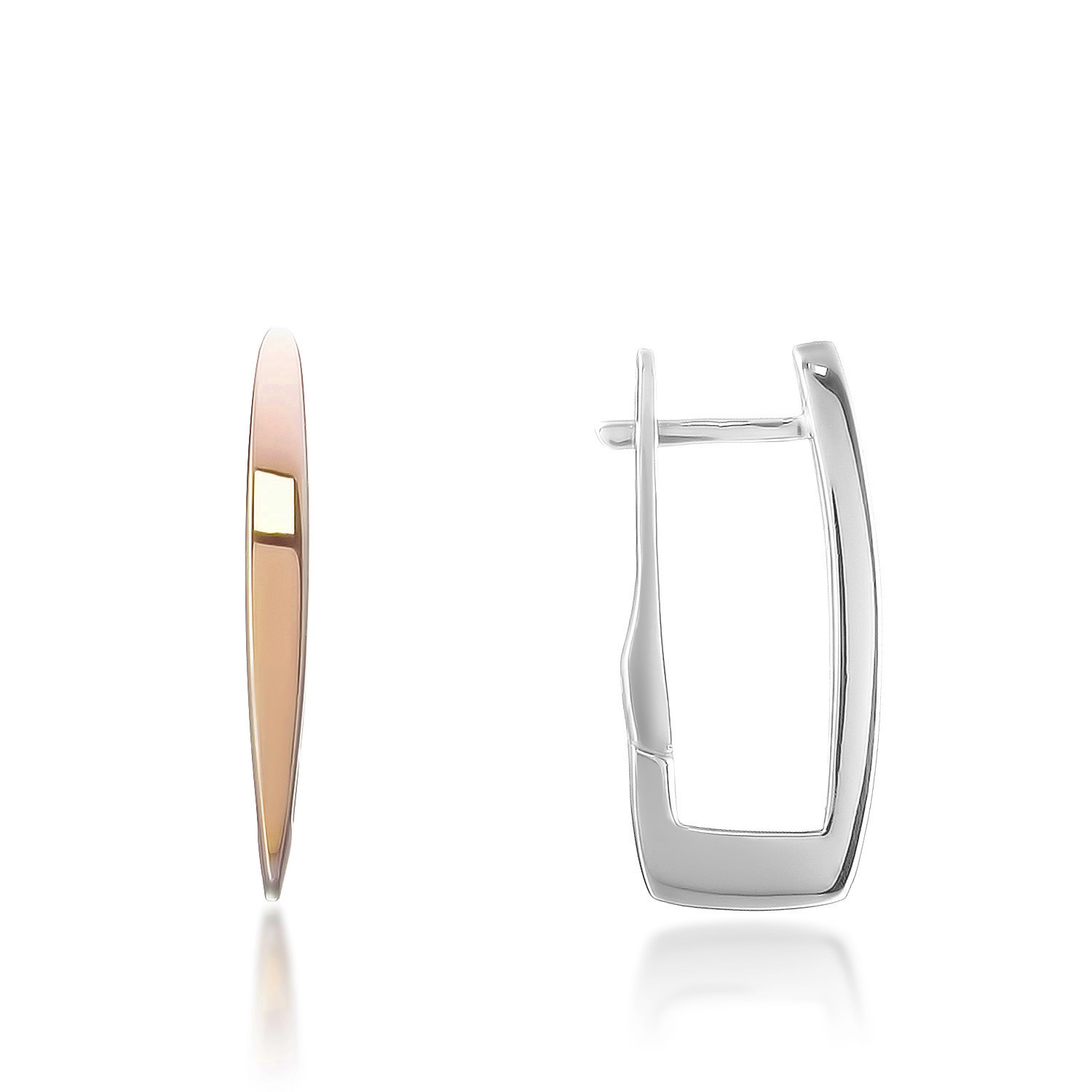 Серьги Атлас Серебро 925 Золото 375 (в т. ч. 0.18гр), артикул 1.2637зн