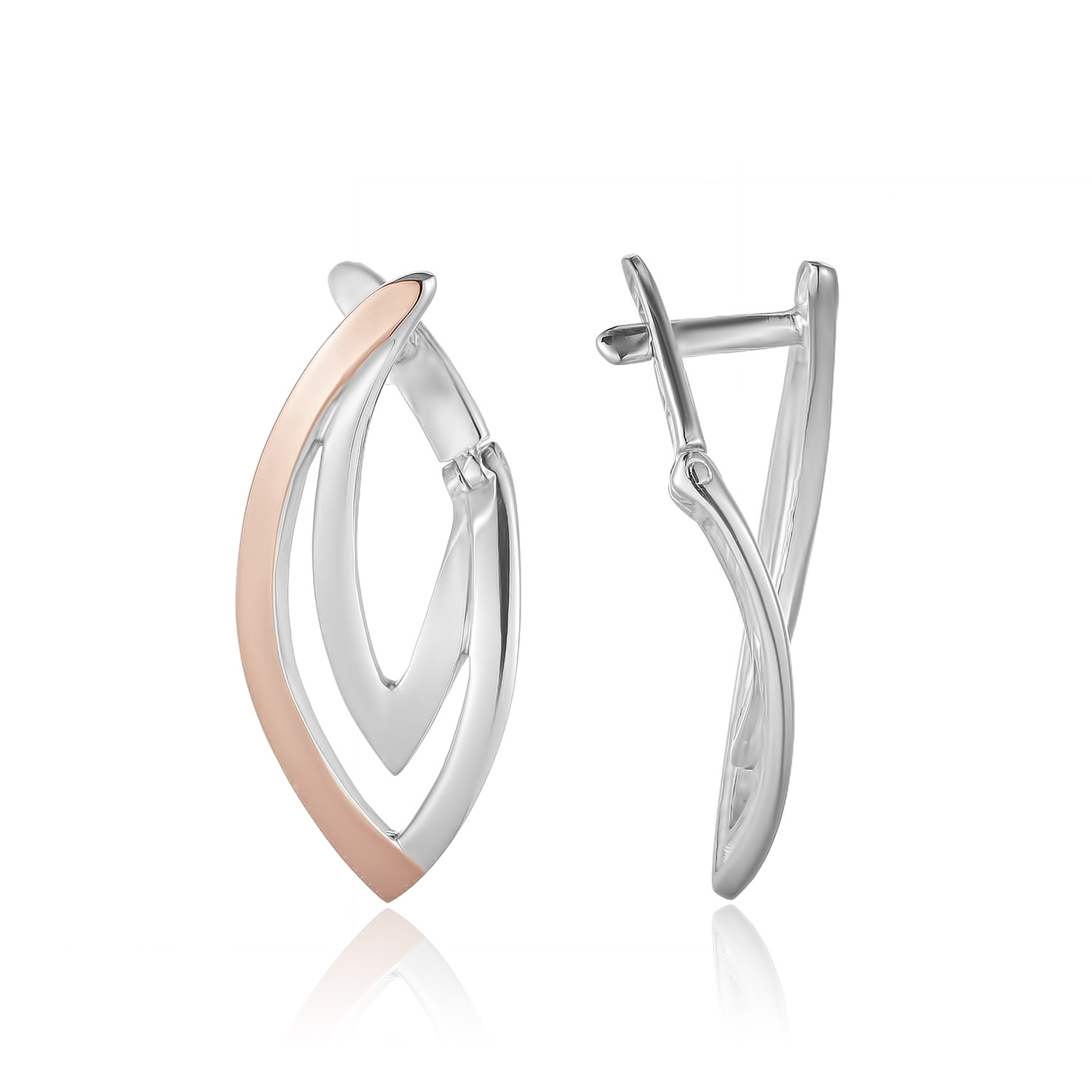 Серьги Ассоль Серебро 925 Золото 375 (в т. ч. 0.16гр), артикул 1.2730зн