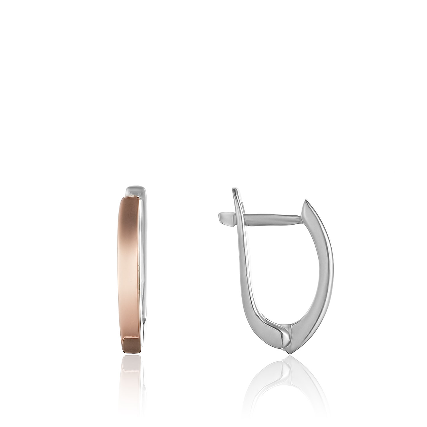 Серьги Франко Серебро 925 Золото 375 (в т. ч. 0.12гр), артикул 1.2755зн