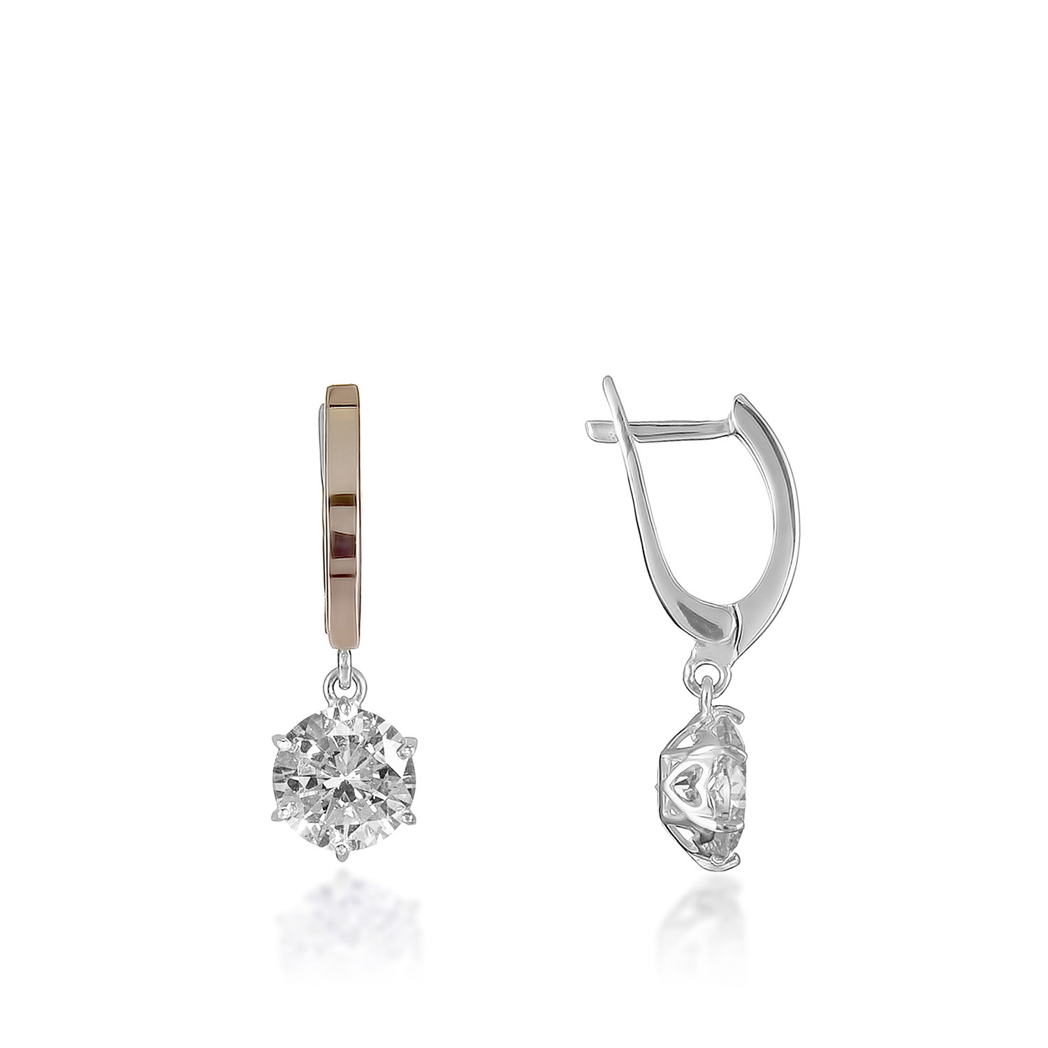 Серьги Фея Паола Серебро 925 Золото 375 (в т. ч. 0.12гр), артикул 1.2816зн