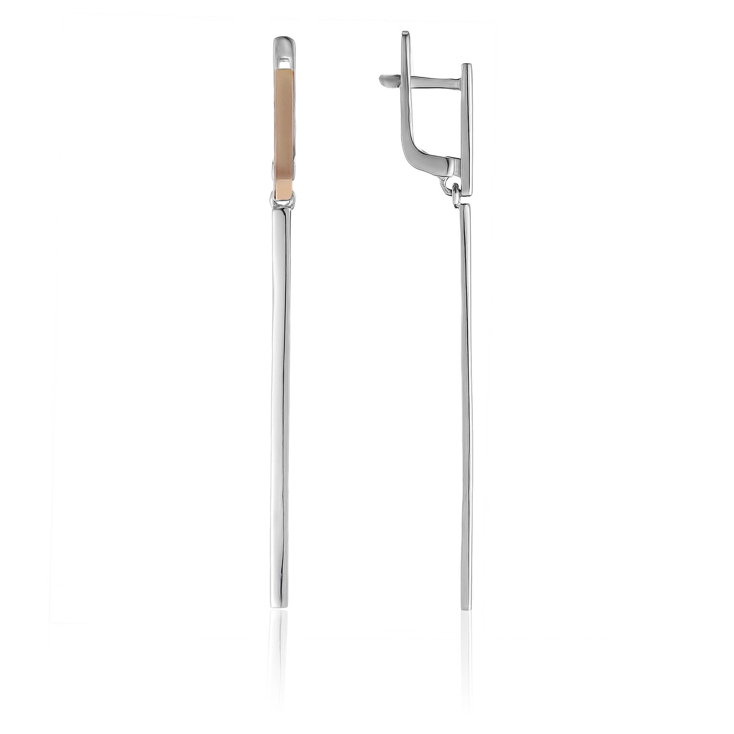 Серьги Блеск Серебро 925 Золото 375 (в т. ч. 0.07гр), артикул 1.2845зн