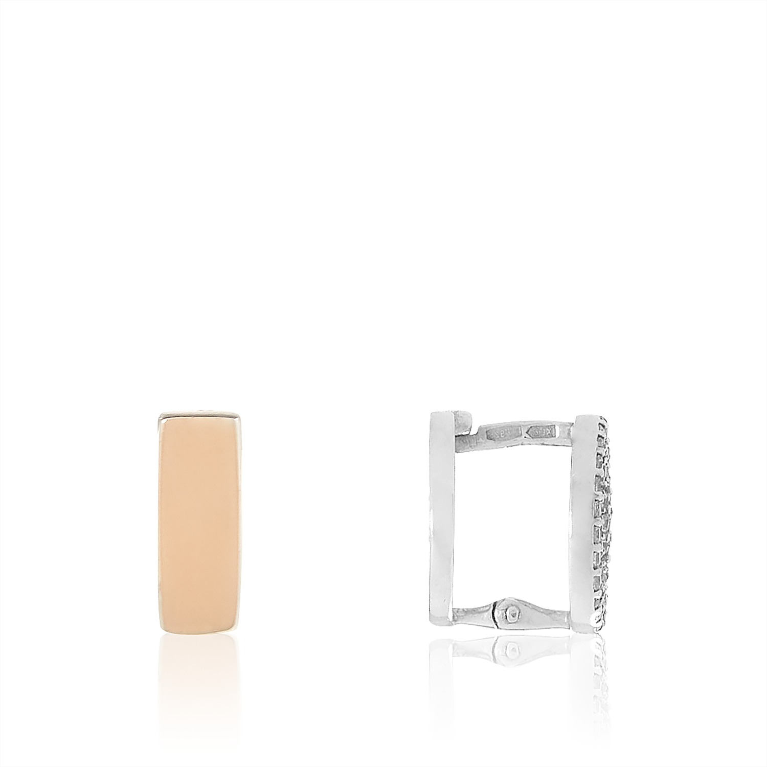 Серьги Сан-айс Серебро 925 Золото 375 (в т. ч. 0.14гр), артикул 1.2980зн