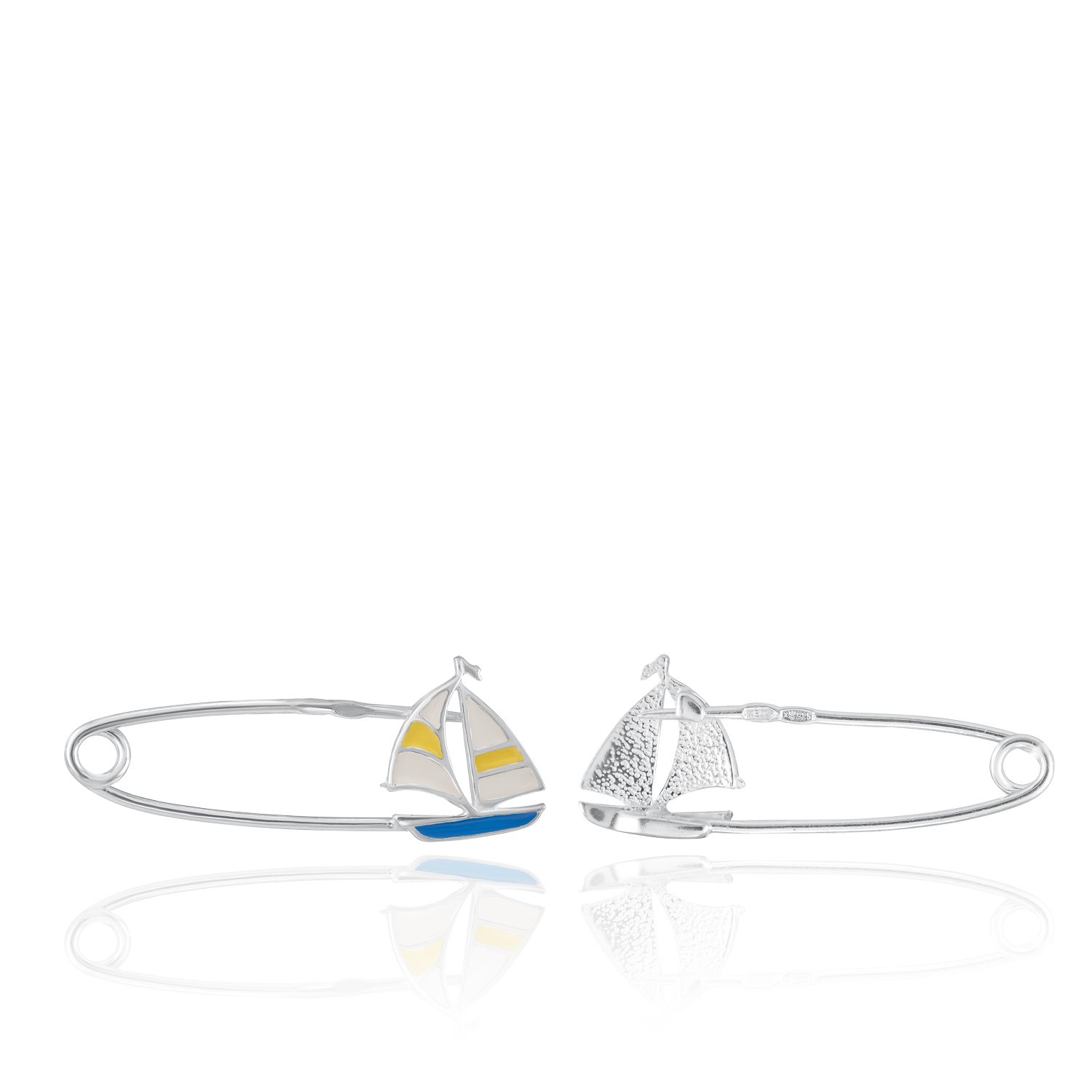 Брошь Кораблик Серебро 925, артикул 1.5450