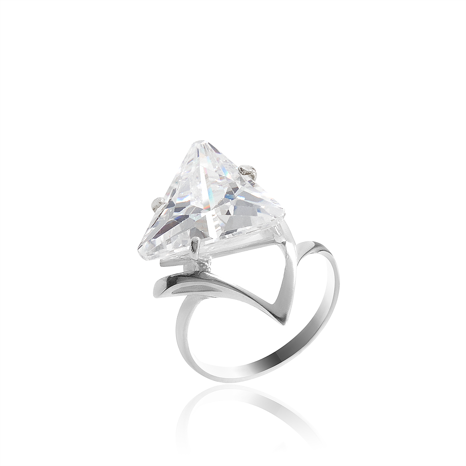 Кольцо Н. Треугольник Серебро 925, артикул 2.1143