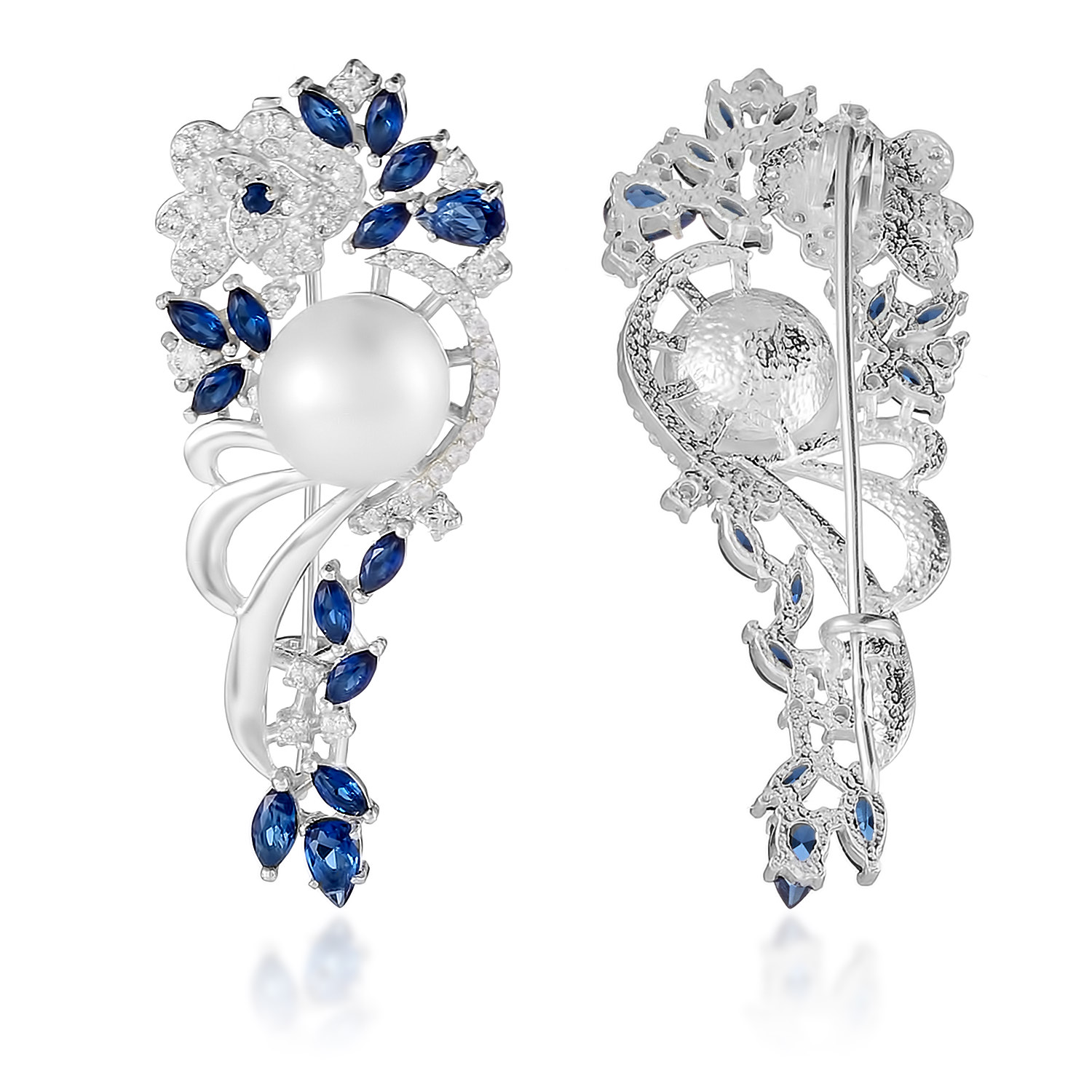 Брошь Любава Серебро 925, артикул 2.6024