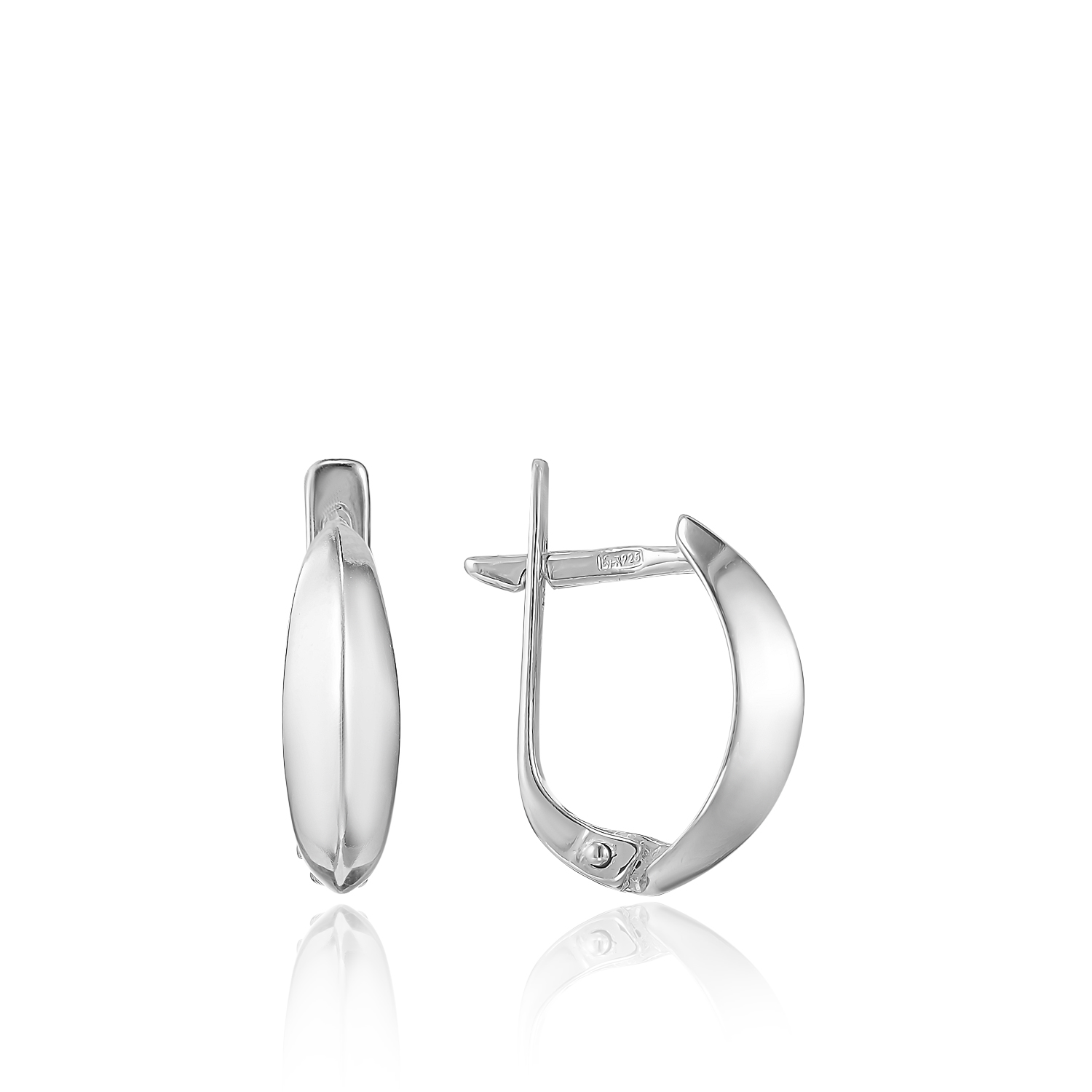 Серьги пр_Серьги Банан Серебро 925, артикул 300825