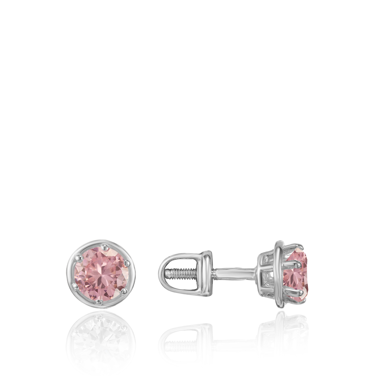 Серьги пр_Серьги Каст (287043) на закрутке (роз Серебро 925, артикул 300942