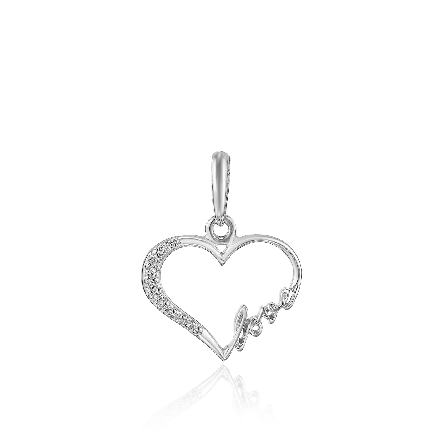 Подвеска пр_Подвеска Любовь (закрепка) Серебро 925, артикул 660019