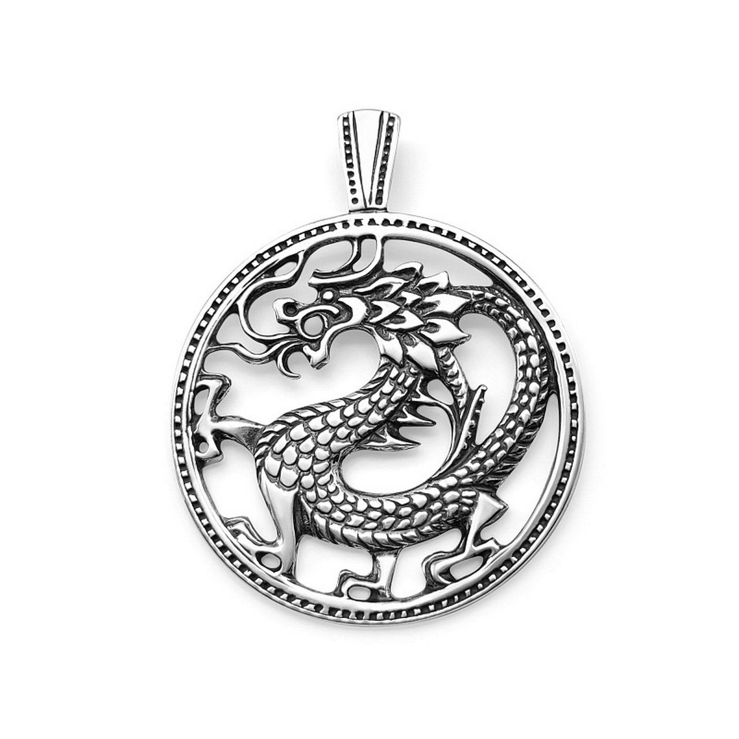 Подвеска Бегущий дракон Серебро 925, артикул П10611