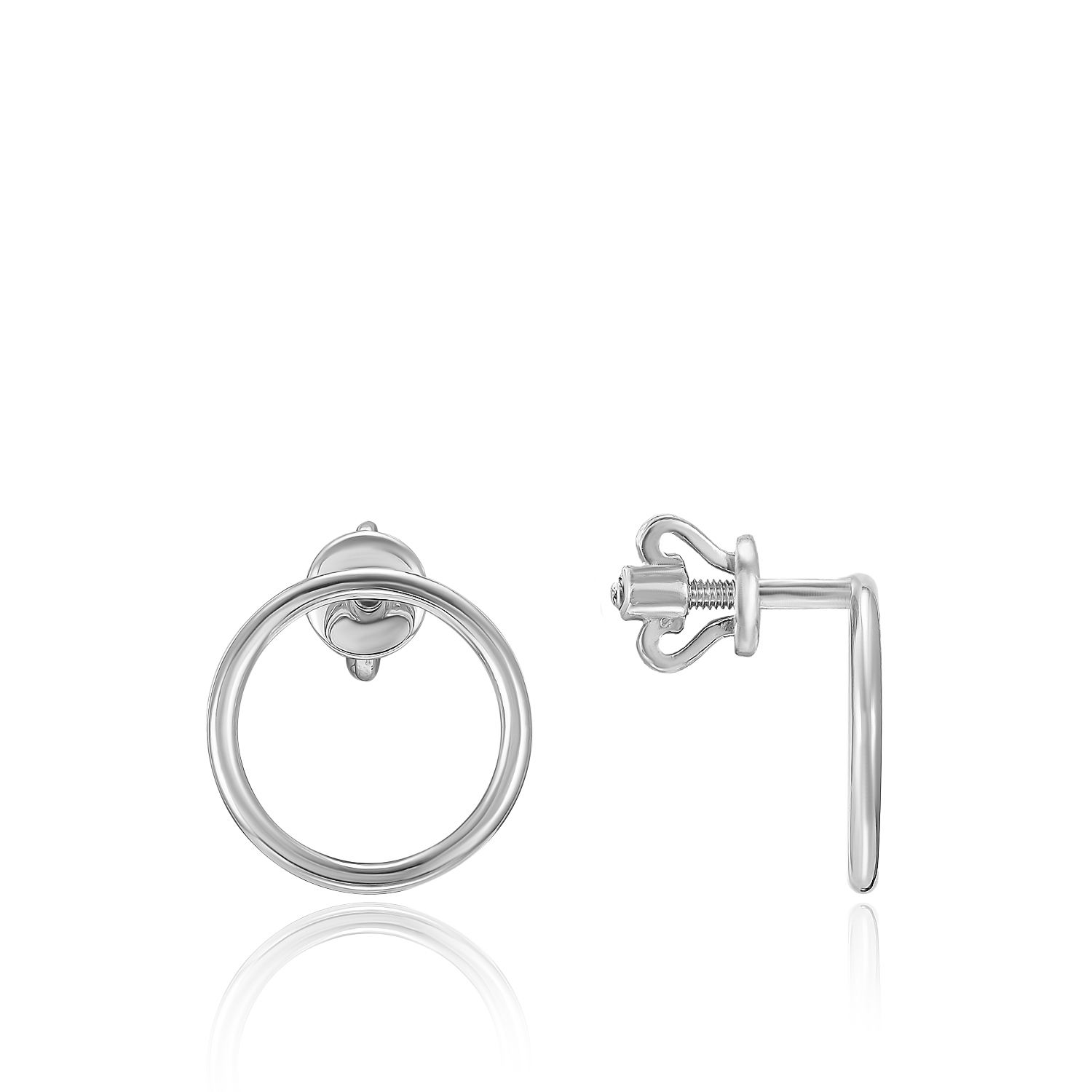 Серьги Колечко мал. на закрутке Серебро 925, артикул 300590