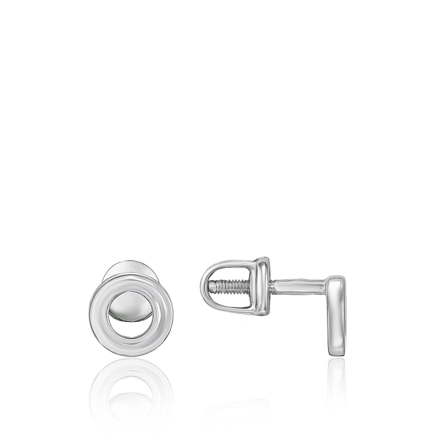 Серьги Нолики Серебро 925, артикул 300915