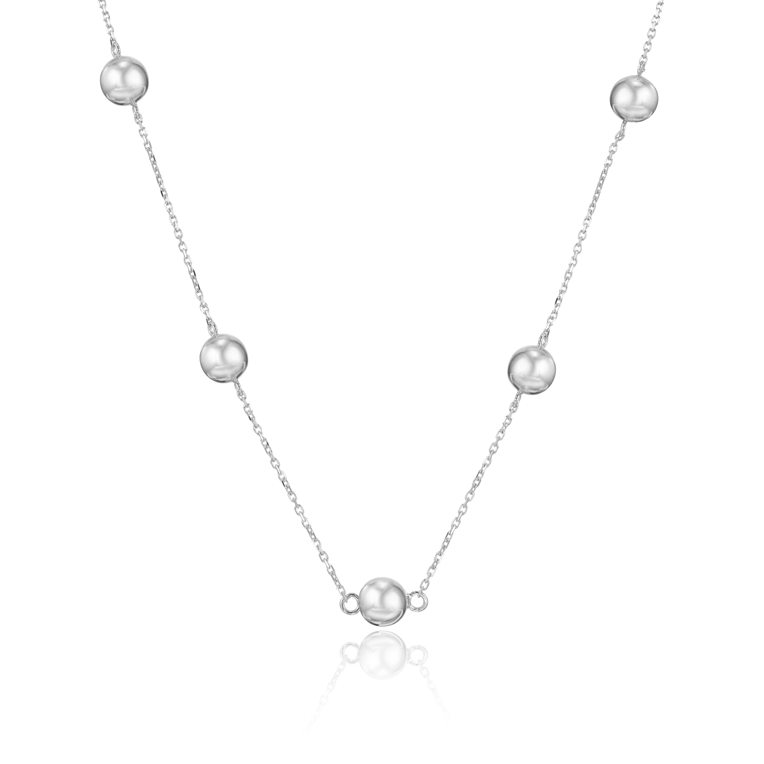 Колье 15 шаров d4 Серебро 925, артикул 990227